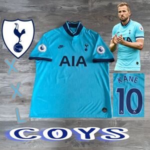 Nike Tottenham Hotspur Harry Kane#10 2019/2020 Third Jersey EPL Patches